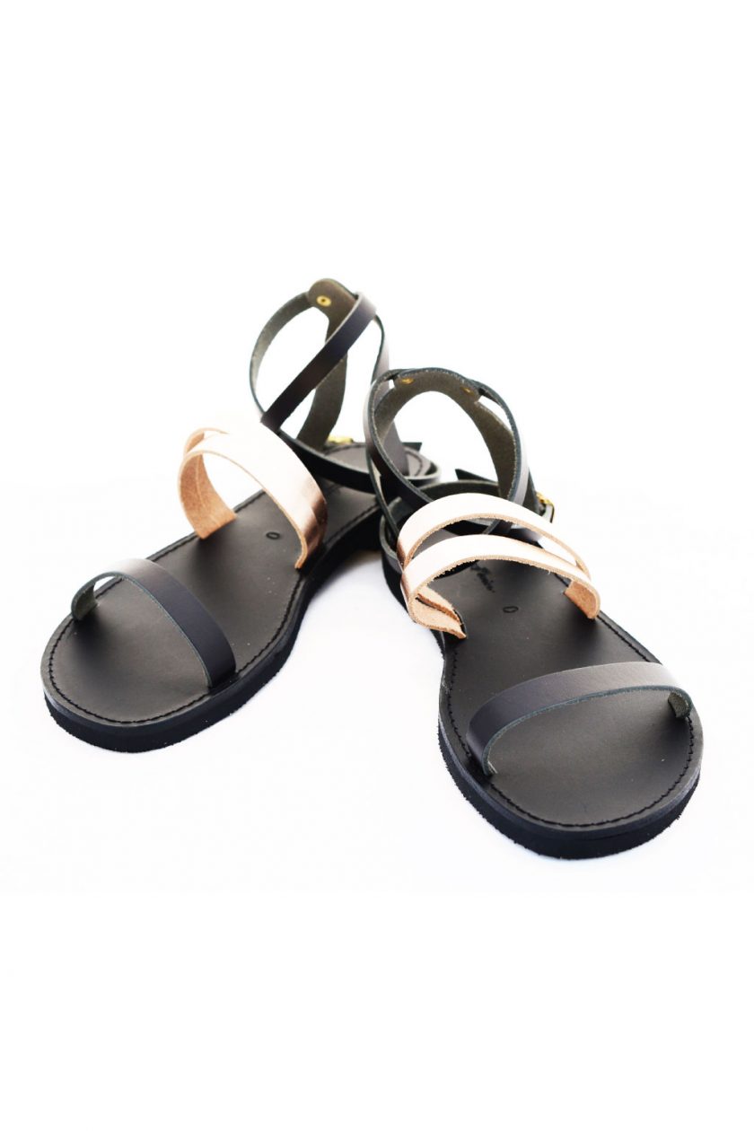 Sandale din piele naturală FUNKY GLAM, bronz